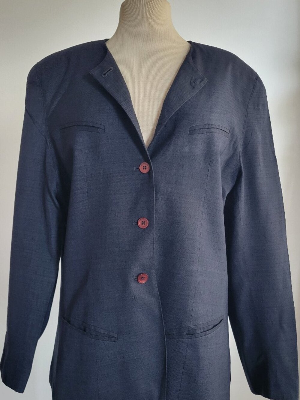 Vintage Chapnik & Co. Navy Blue Tailored Blazer | Made in USA | Women's S/M